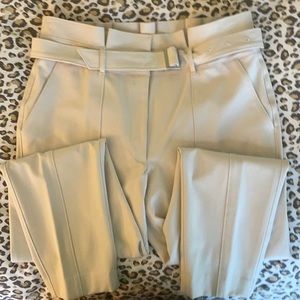 WHBM- the tapered ankle dress pant with belt- Size 12